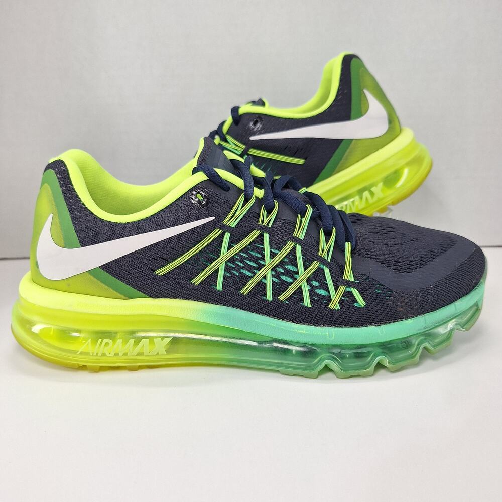 Nike Air Max 2015 Womens Size 9 Black Volt Hyper Jade 698903-401 Shoes Sneakers